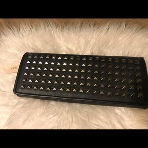 Forever 21 XXI Black Studded Clutch Purse